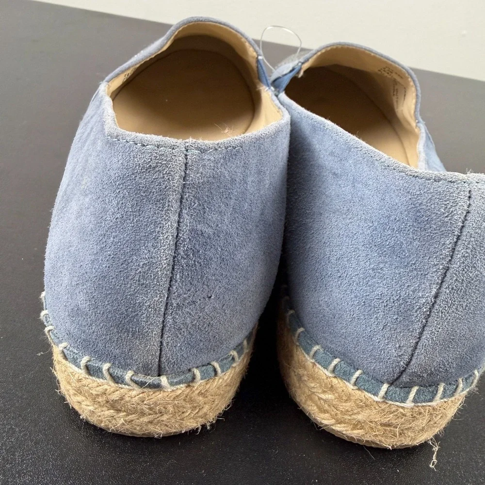 Steve Madden Pulse Espadrille Shoes Women's 8.5B Blue Rhinestone Slip On Casual